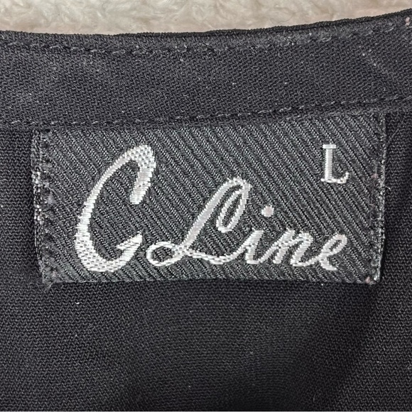 Vintage Boho Embroidered Beaded Sequin Black Tunic Top Large Whimsy Goth - Picture 9 of 15